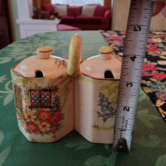 Arthur Wood "Cottage Door" 1920s Double Condiment Server - Picture 5 of 10